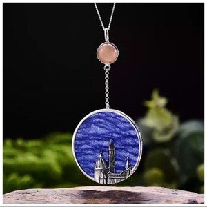 Artisan Handmade Aventurine 925 Silver The Zuwena Cathedral Necklace